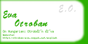 eva otroban business card